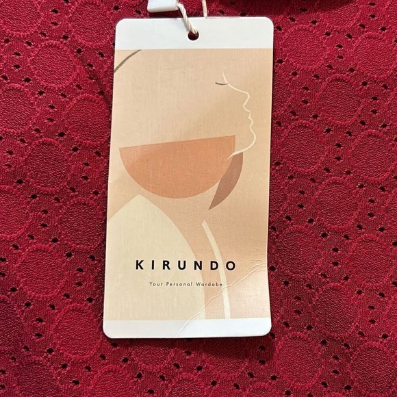 KIRUNDO Womens Eyelet High Neck Tank Top Sleeveless Blouse Deep Pink. Size Small - Picture 2 of 5